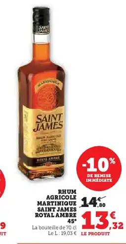 U Express Rhum agricole martinique saint james royal ambre offre