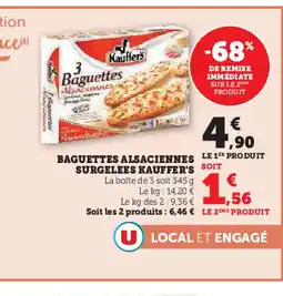 U Express KAUFFERS Baguettes alsaciennes surgelees offre