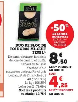 U Express FEYEL Duo de bloc de foie gras mi-cuit offre