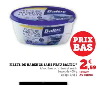 U Express BALTIC Filets de harengs sans peau offre