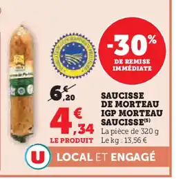 U Express Saucisse de morteau igp morteau saucisse offre