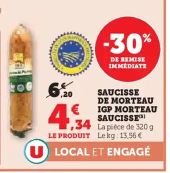 U Express Saucisse de morteau igp morteau saucisse offre