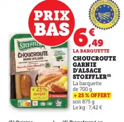 U Express STOEFFLER Choucroute garnie d'alsace offre