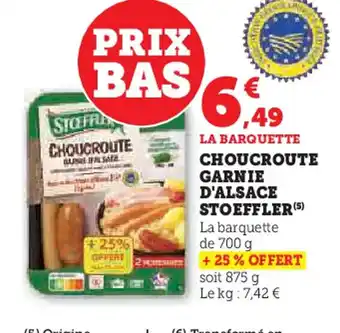 U Express STOEFFLER Choucroute garnie d'alsace offre