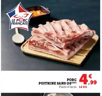 U Express Porc poitrine sans os offre