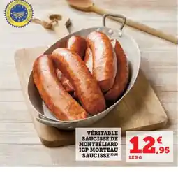 Hyper U Véritable saucisse de montbéliard igp morteau saucisse offre