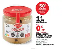 Hyper U CHARLES CHRIST Choucroute nature a garnir offre