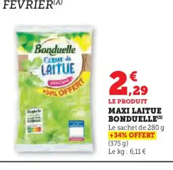 Hyper U BONDUELLE Maxi laitue offre