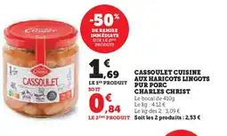 Hyper U Cassoulet cuisine aux haricots lingots pur porc charles christ offre