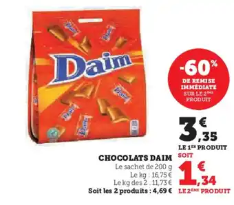 Hyper U DAIM Chocolats offre