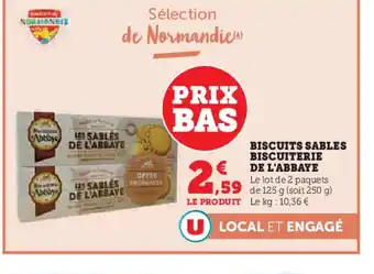 Hyper U Biscuits sables biscuiterie de l'abbaye offre