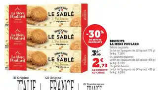 Hyper U LA MERE POULARD Biscuits offre