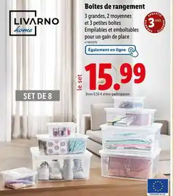 Lidl LIVARNO home Boîtes de rangement offre