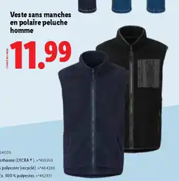 Lidl Veste sans manches en polaire peluche homme offre