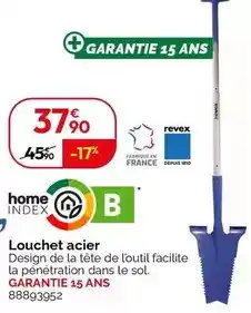 Weldom Louchet acier offre