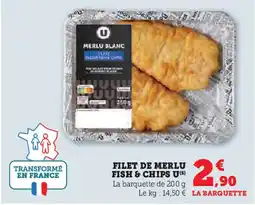 Super U U Filet de merlu fish & chips offre