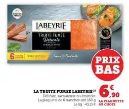 Super U LABEYRIE La truite fumee offre