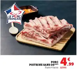 Super U Porc poitrine sans os offre