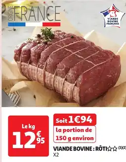 Auchan Viande bovine : rôti offre