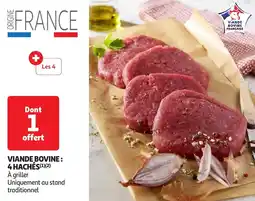 Auchan Viande bovine: 4 hachés offre