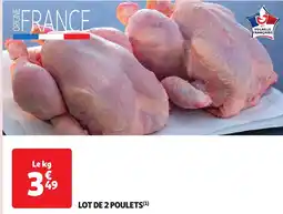 Auchan Lot de 2 poulets offre