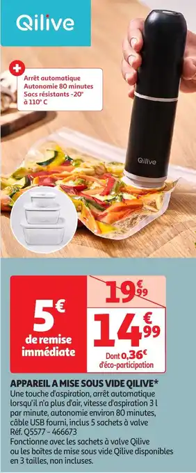 Auchan QILIVE Appareil a mise sous vide offre