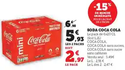 Hyper U COCA COLA Soda offre