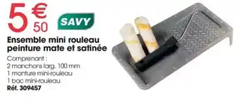 Brico Pro SAVY Ensemble mini rouleau peinture mate et satinée offre