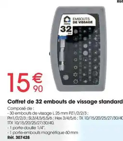 Brico Pro PROFAC Coffret de 32 embouts de vissage standard offre