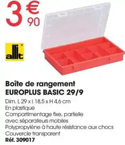 Brico Pro Boîte de rangement EUROPLUS BASIC 29/9 offre