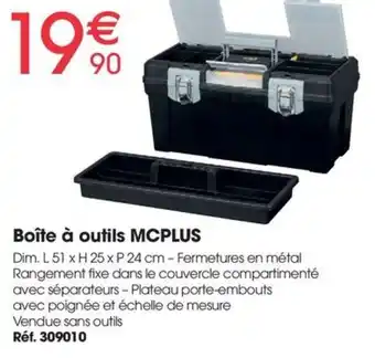 Brico Pro Boîte à outils mcplus offre