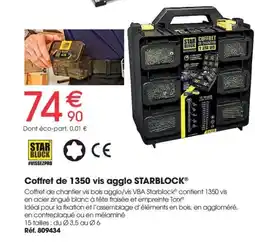 Brico Pro STARBLOCK® Coffret de 1350 vis agglo offre