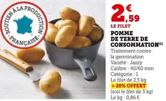 Super U Pomme de terre de consommation offre