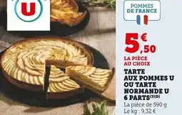 Super U Tarte aux pommes u ou tarte normande u 6 parts offre