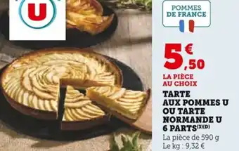 Super U Tarte aux pommes u ou tarte normande u 6 parts offre