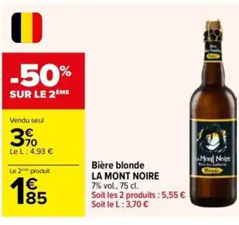 Carrefour Market LA MONT NOIRE Bière blonde offre