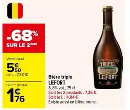 Carrefour Market LEFORT Bière triple offre