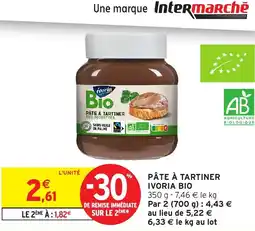 Intermarché Hyper Ivoria bio pâte à tartiner offre