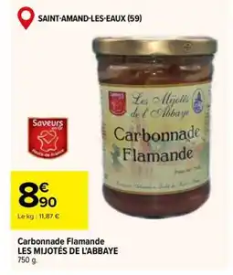 Carrefour Market LES MIJOTÉS DE L'ABBAYE Carbonnade Flamande offre