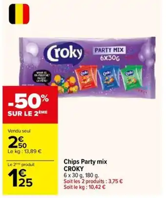 Carrefour Market CROKY Chips Party mix offre