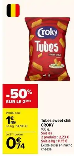 Carrefour Market CROKY Tubes sweet chili offre