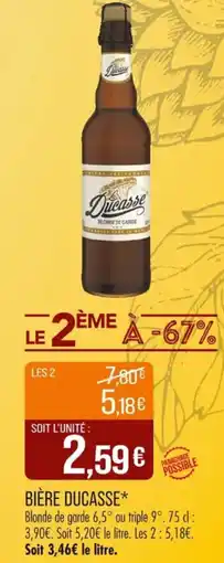 Match DUCASSE Bière offre