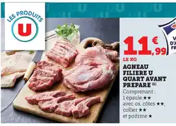 Hyper U Agneau filiere u quart avant prepare offre