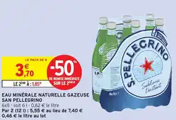 Intermarché Hyper San pellegrino eau minérale naturelle gazeuse offre