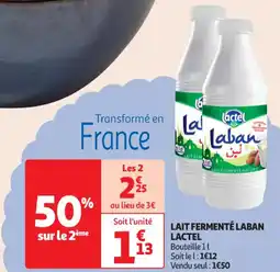 Auchan Supermarché LACTEL Lait fermenté laban offre