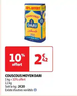 Auchan Supermarché DARI Couscous moyen offre