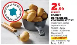 Super U Pomme de terre de consommation offre