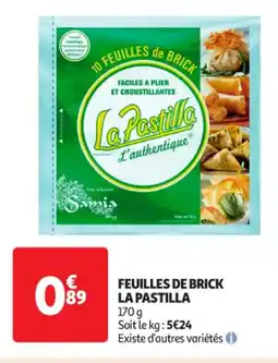 Auchan Supermarché LA PASTILLA Feuilles de brick offre