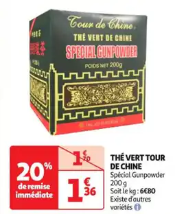 Auchan Supermarché Thé vert tour de chine offre