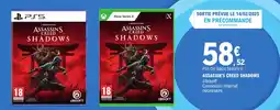 E.Leclerc Ps5 ou xbox series x assassin's creed shadows offre